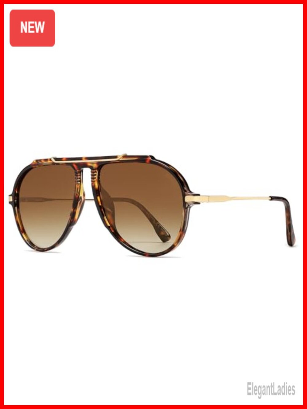 Retro Oversized Aviator Sunglasses with UV400 Protection for Women Men